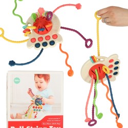 Montessori sensorinis žaislas - kramtukas raudonas