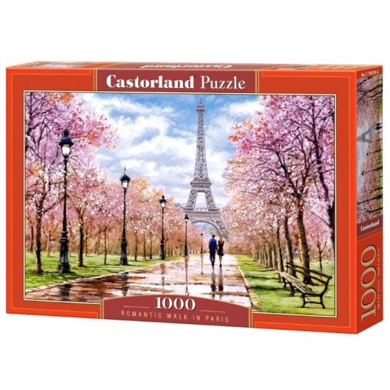 CASTORLAND Dėlionė 1000 elementų Romantiškas pasivaikščiojimas Paryžiuje 68x47cm