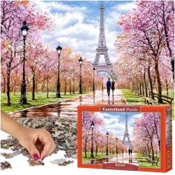CASTORLAND Dėlionė 1000 elementų Romantiškas pasivaikščiojimas Paryžiuje 68x47cm