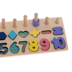 Montessori medinis skaičių rūšiuoklis 3in1 13x36cm