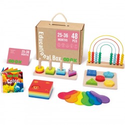 TOOKY TOY Box XXL Montessori edukacinė 6in1 sensorinė dėžutė 25-36 mėn.