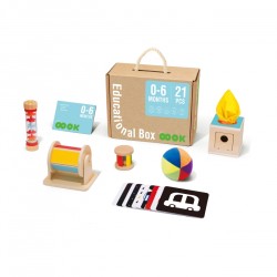 TOOKY TOY Box  Montessori edukacinė 6in1 sensorinė dėžutė 0-6 mėn.